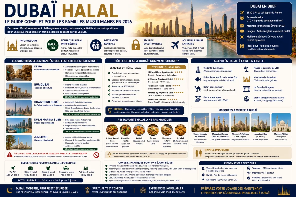 Dubaï Halal : Guide Complet pour les Familles Musulmanes en 2026