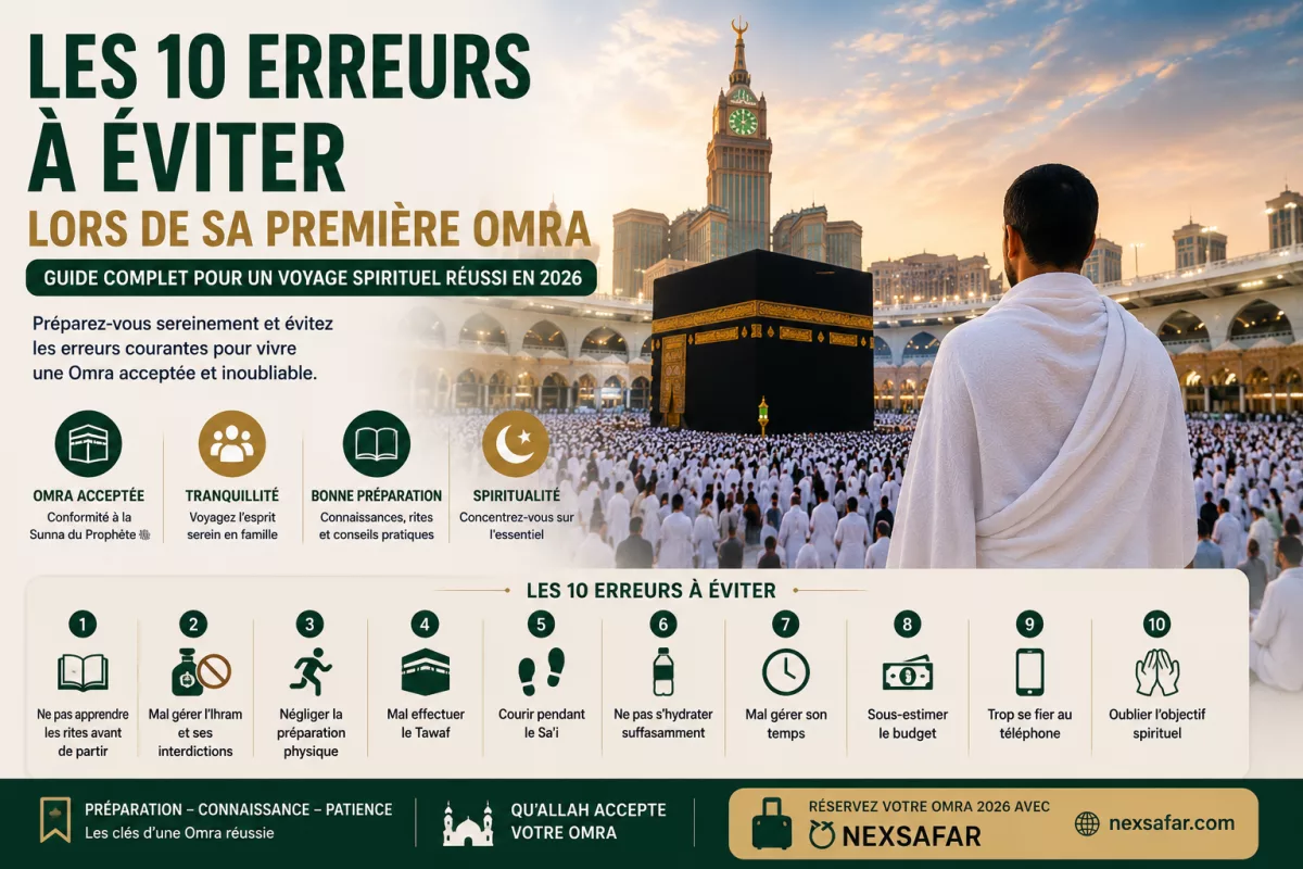 Les 10 Erreurs à Éviter lors de sa Première Omra en 2026