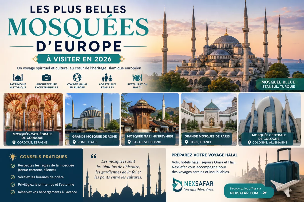 Les plus belles mosquées d'Europe à visiter en 2026