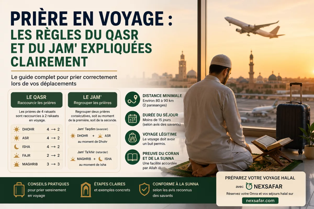 Prière en Voyage : Les Règles du Qasr et du Jam' Expliquées Clairement